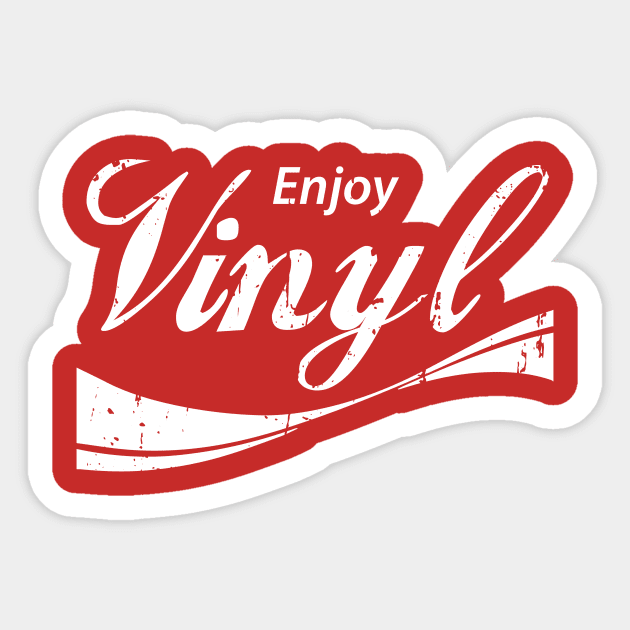 Enjoy Vinyl Record Sticker by CHROME BOOMBOX